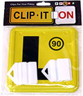 Two clips and two L plates in hang cell pack