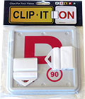 Two clips and two red P plates in hang cell pack