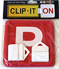 Two clips and two L plates in hang cell pack